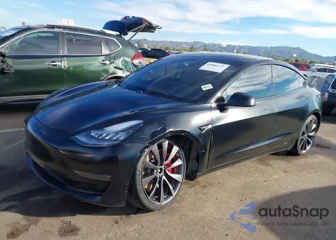 2020 Tesla Model 3 Performance Dual Motor All-Wheel Drive from USA, damaged, VIN 5YJ3E1EC9LF623548